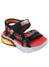 Skechers Kids Mega Splash Sandals - Black/Red/Orange
