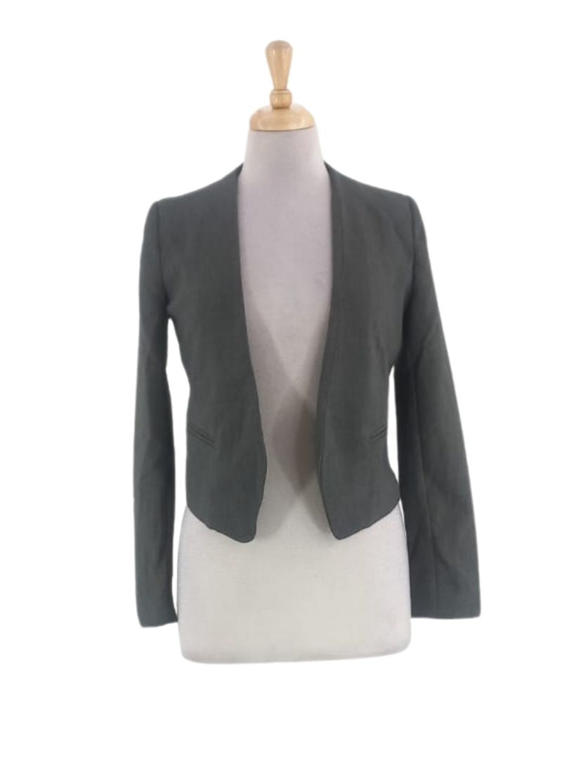 ROUND NECK MOCK POCKET FORMAL JACKET