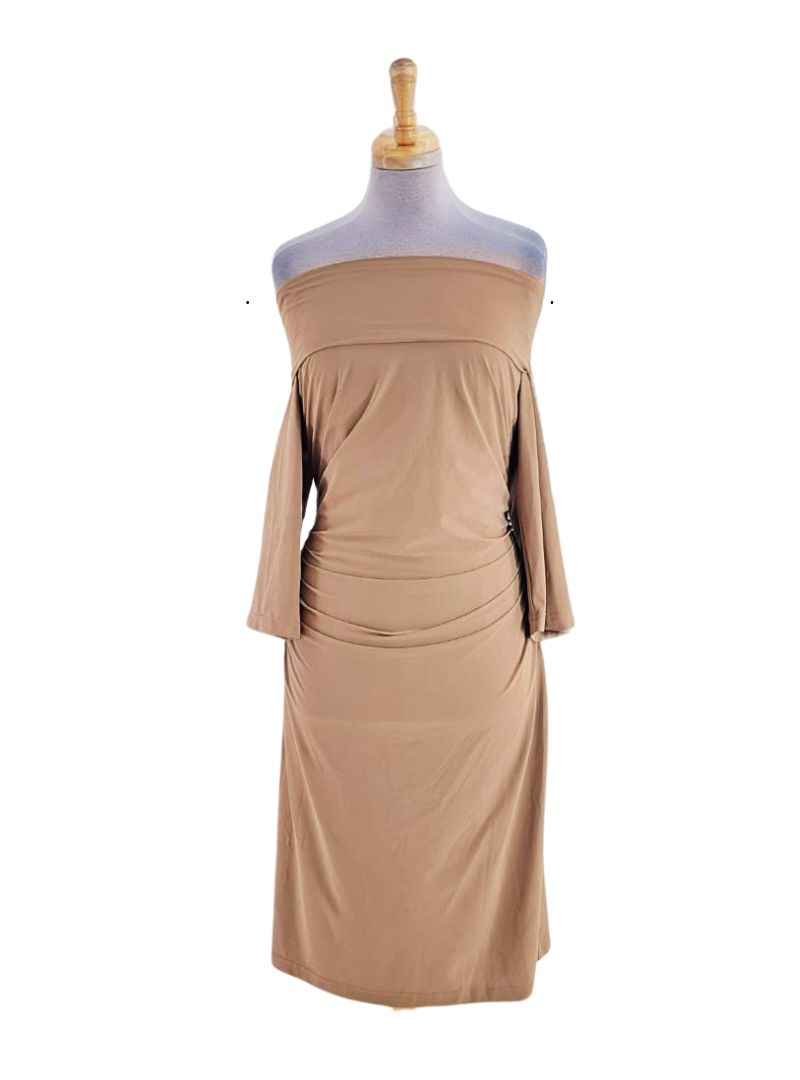 OFF SHOULDER SLEEVE DRESS