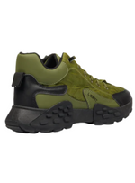 Urbanart Mens Ankle Sneaker - Olive/Black