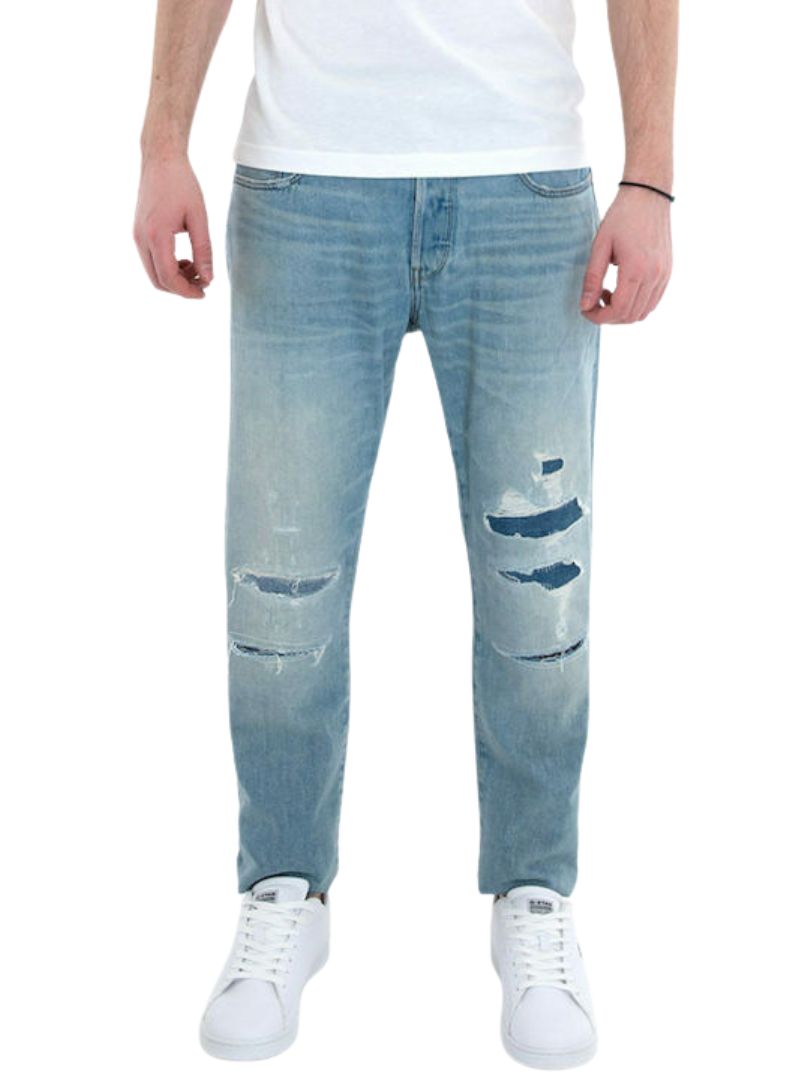 STRAIGHT TAPERED DENIM JEANS