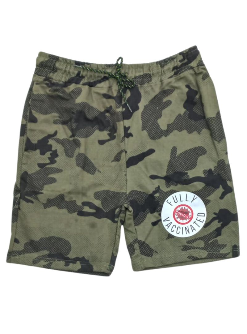 CAMO PRINTED FLEECE SHORTS