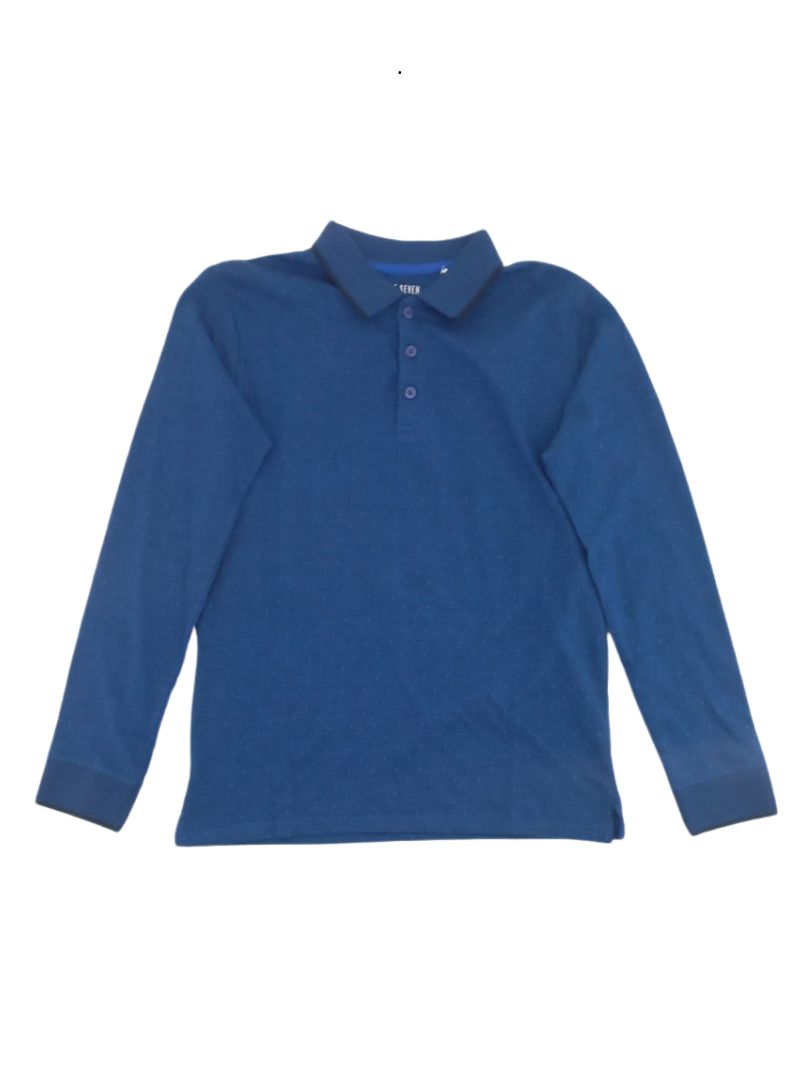 DETAILED LONG SLEEVE GOLF BUTTON UP  TSHIRT