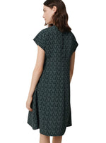 V-NECK DETAILED PATTERN DRESS