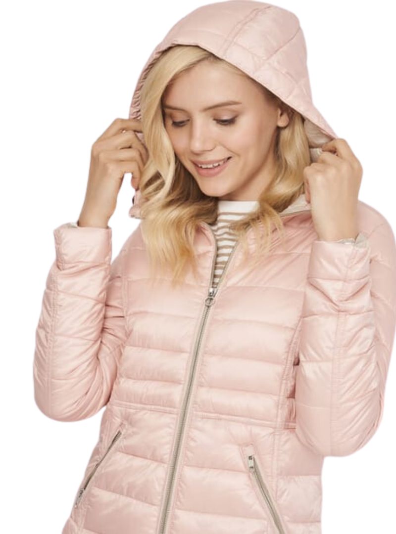 HOODED ZIP UP PUFFER JACKET