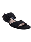 SLIP ON SUEDE FEEL WEDGE HEEL