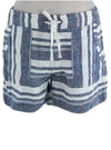 STRIPED PATTERNED LINEN FEEL SHORT