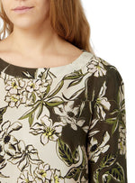 DETAIL PRINTED ROUND NECK BLOUSE