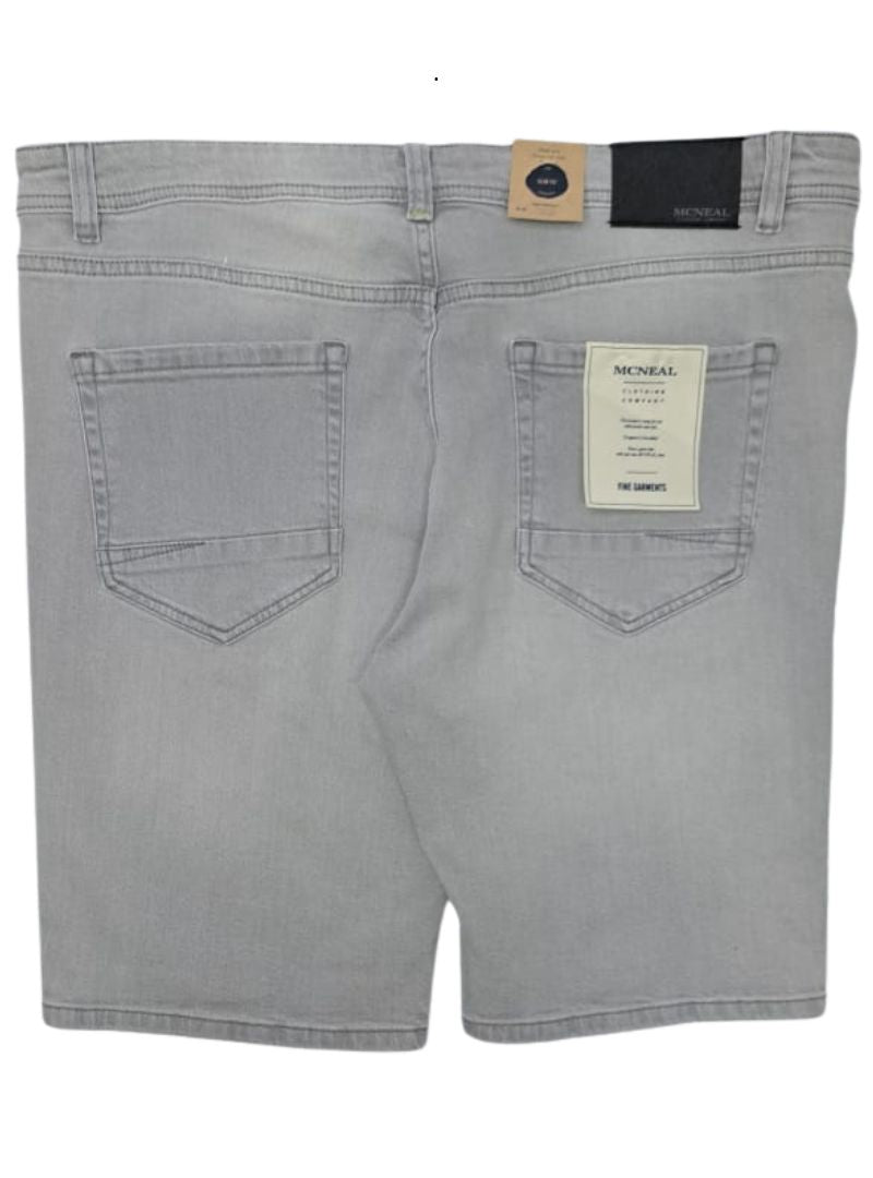 Mcneal Mens Slim Fit Denim Shorts - Grey