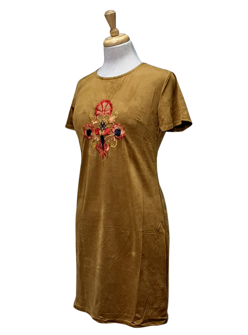 Ada Gatti Sued Dress - Brown