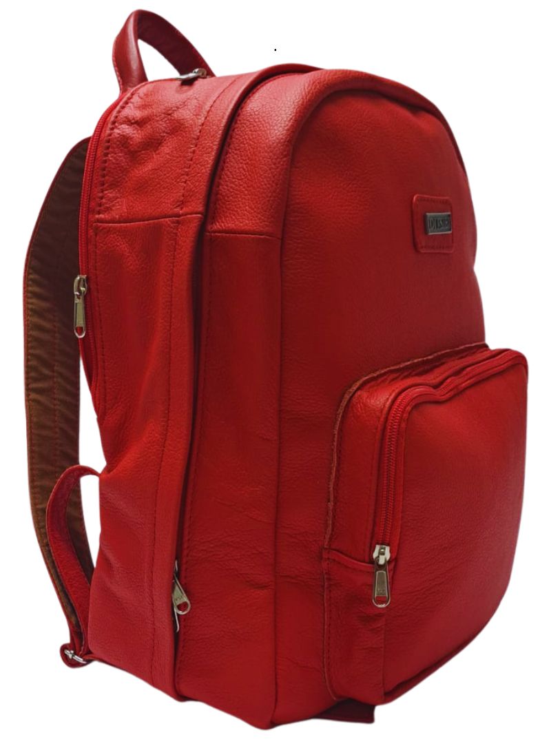 Ditsibi Genuine Leather Backpack - Red