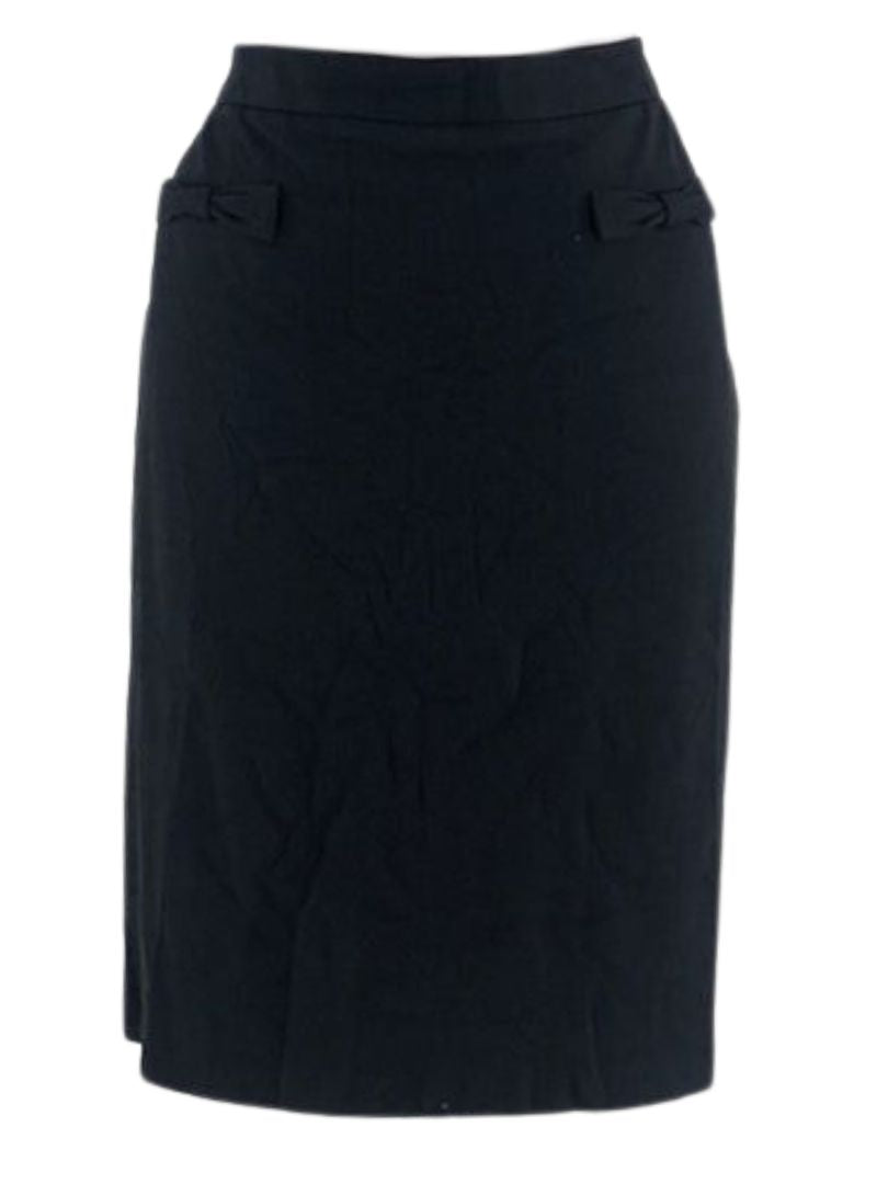 BOW DETAIL FITTED SKIRT