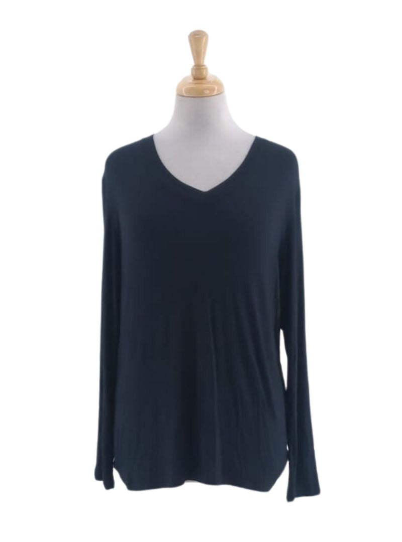 BASIC SOLID LONG SLEEVE TOP