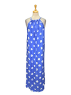 Olivy Ladies  Hineck Halter Maxi Dress - Blue Polka Dot