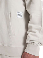 Replay Mens Hooded Fleece Top - Beige