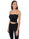 Terranova Ladies Rib Crop Top - Black