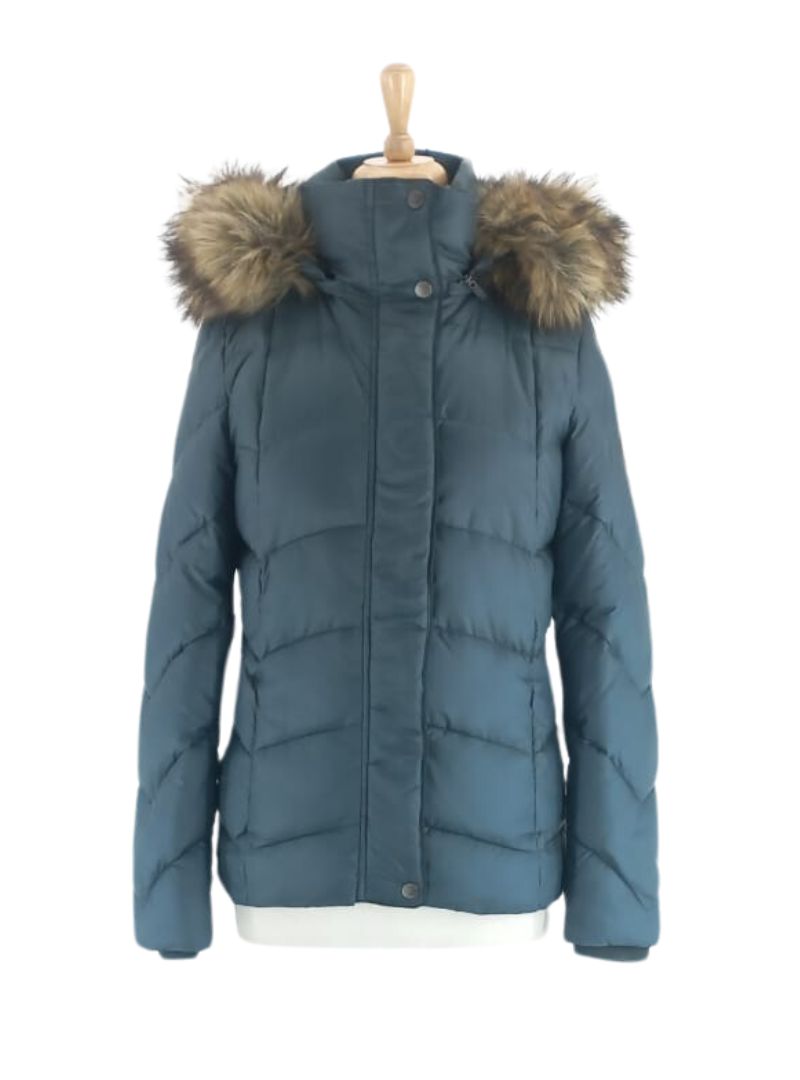 FUR HOODED PUFFER JACKET