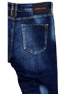 Gabbia Denim Mens Ribbed Detail Jean - Blue