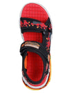 Skechers Kids Mega Splash Sandals - Black/Red/Orange
