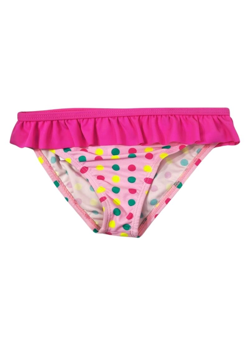 RUFFLE DETAIL DOTTED BIKINI BOTTOM