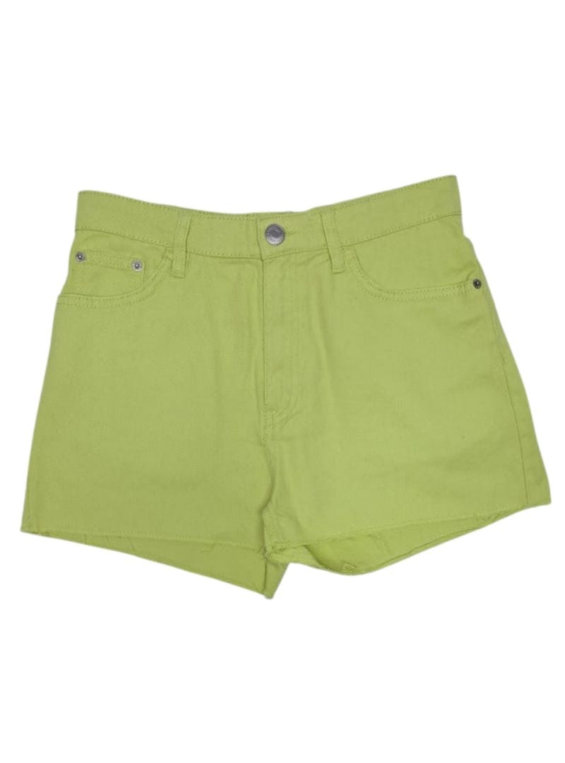 Terranova Ladies Basic Denim Shorts - Green/Silver