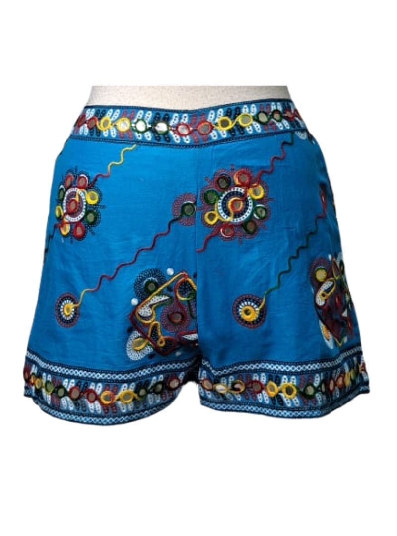 Ada Gatti Ladies Detailed Shorts - Blue/Red/Green/Silver/White