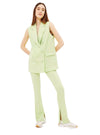 Terranova Ladies Double Breasted Sleeveless Blazer - Light Green