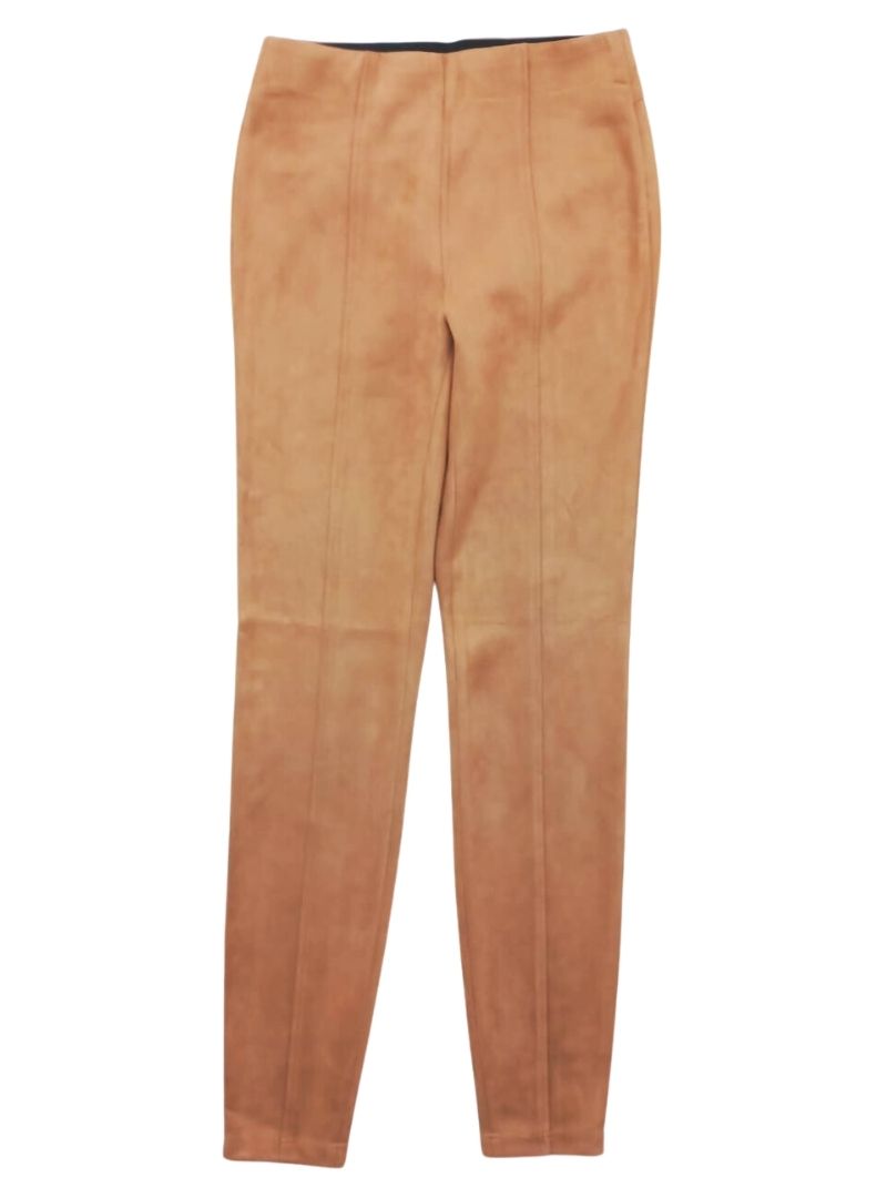 SKINNY FIT FAUX SUEDE PANT