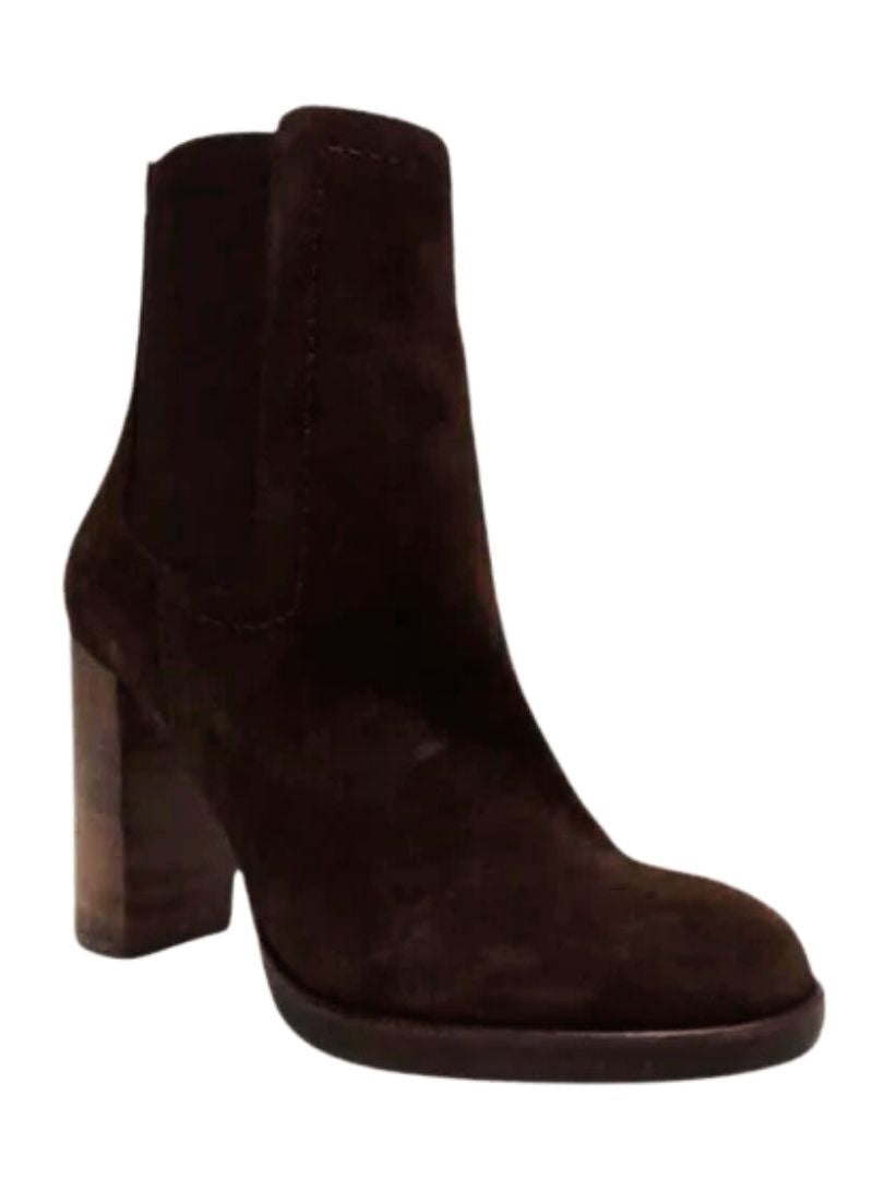 SUEDE THICK HEELED BOOTS
