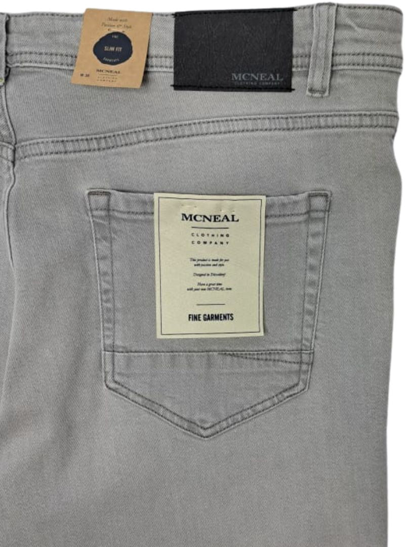 Mcneal Mens Slim Fit Denim Shorts - Grey
