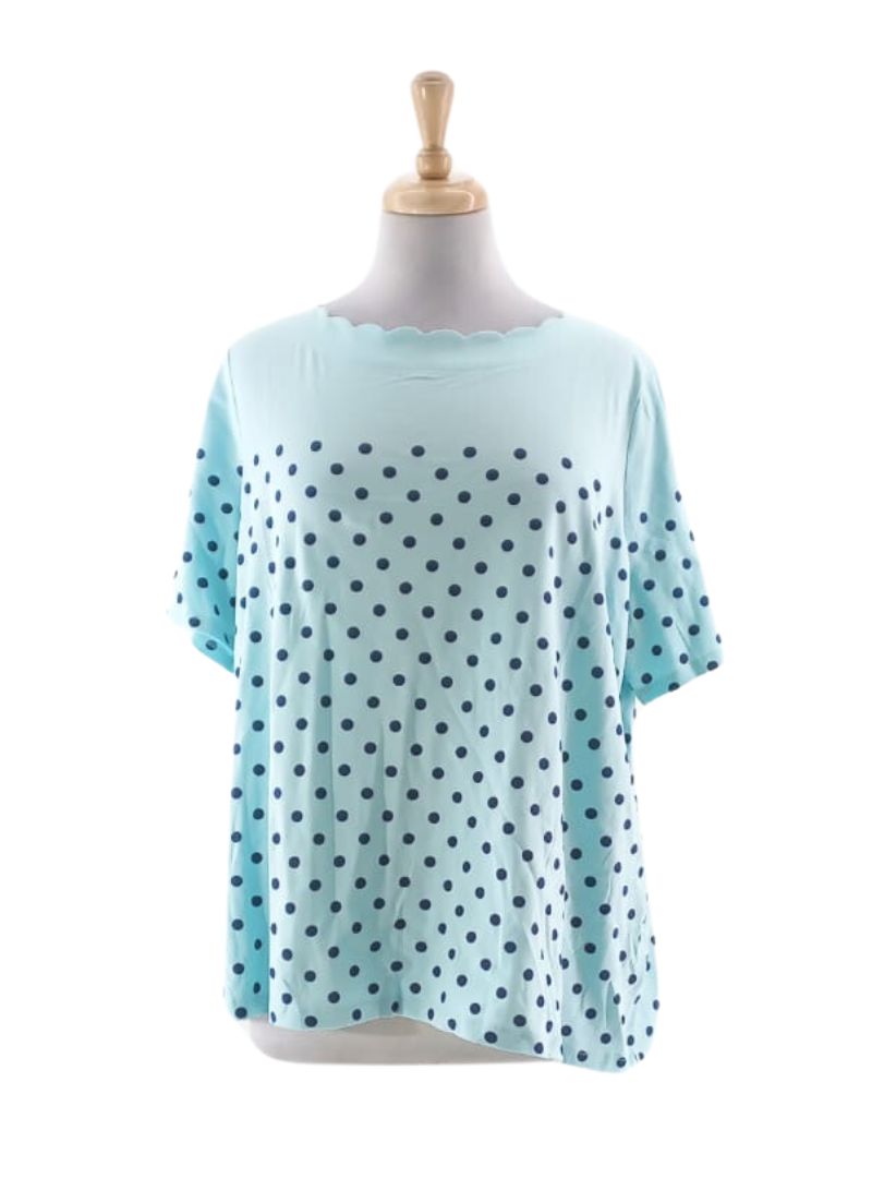 POLKA DOT CURVED TOP