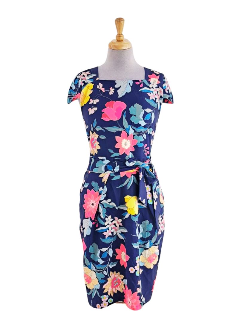 FLORAL PRINT MIDI DRESS
