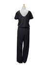 Ada Gatti Ladies Glitter Sleeveless Jumpsuit - Black