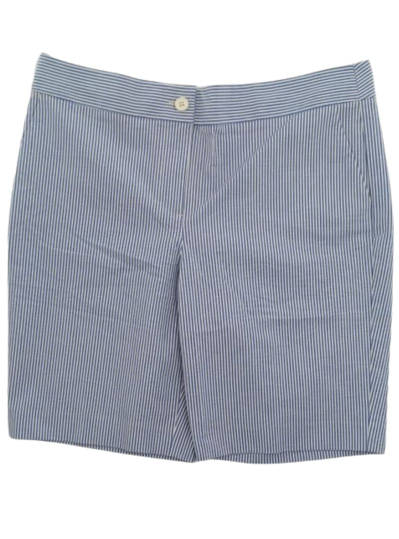 STRIPED TEXTURED BERMUDA SHORTS