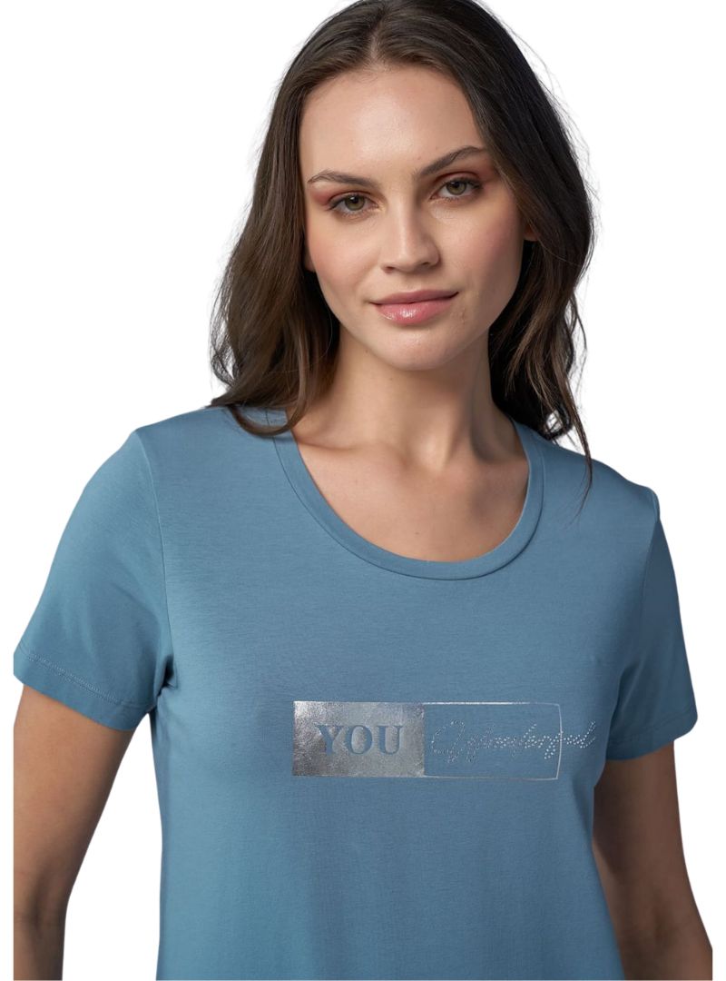 Sequin Printed Statement Tee