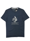 International Brand #Cutlable Mens Printed Tee - Navy