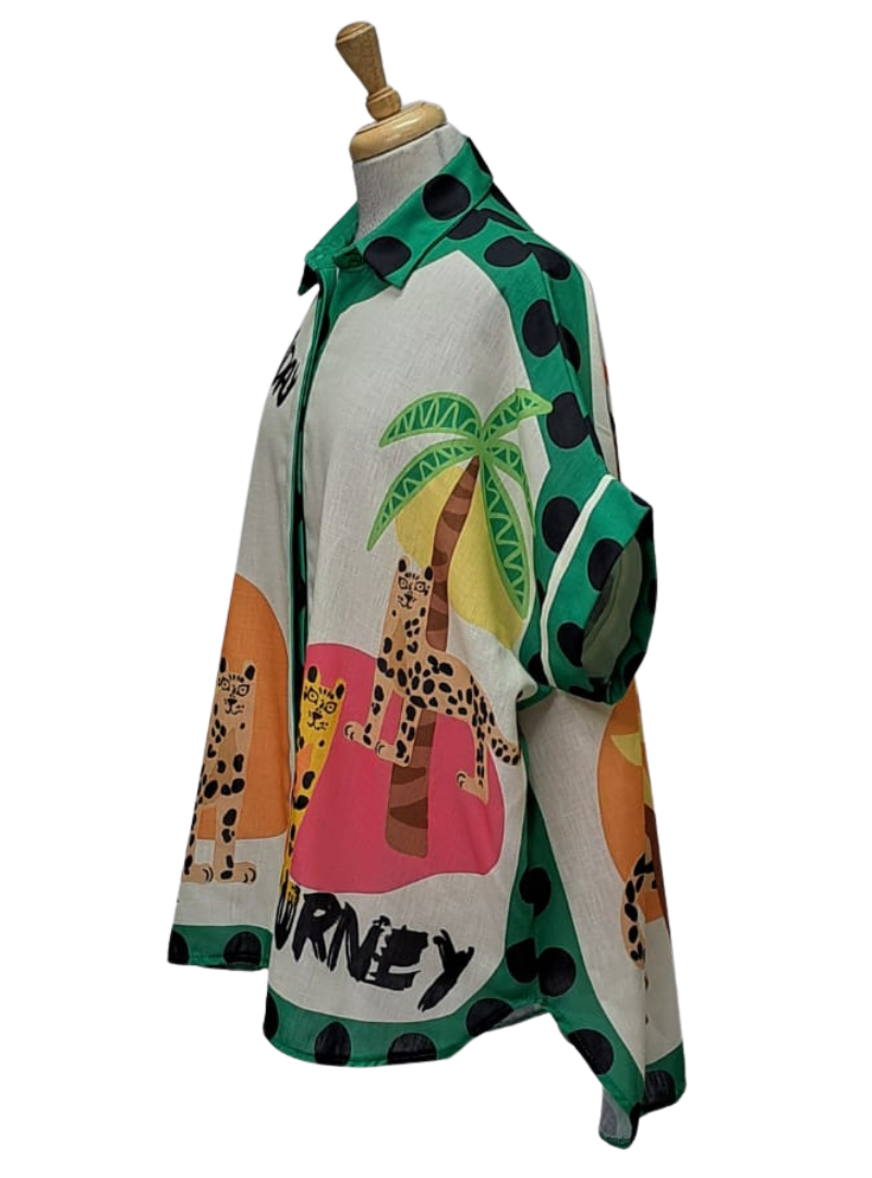 Made In Italy Ladies Keily Shirt - Multi colour
