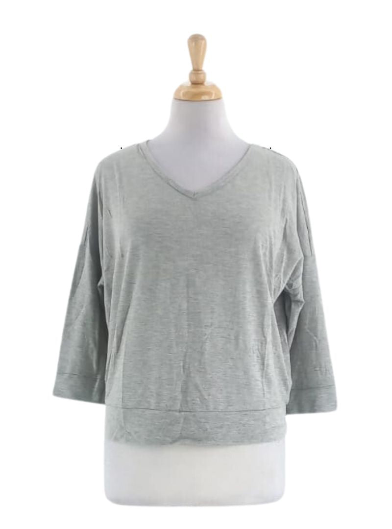 LONG SLEEVE V-NECK TOP