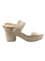 SUEDE FEEL PLATFORM BLOCK HEELS