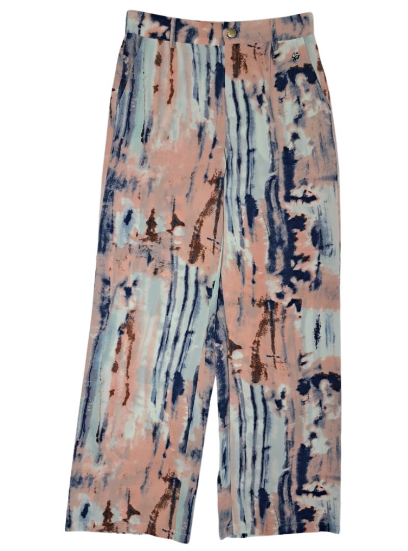 Solene Ladies Detailed Pants - Pink/Blue