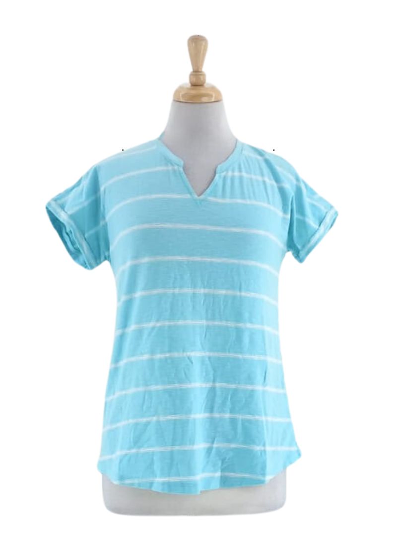 STRIPED V-NECK TSHIRT