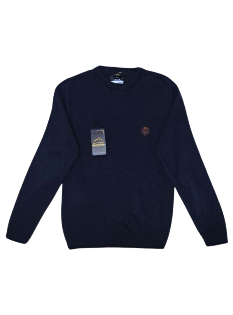 Rocce Mens Knitted Pullover - Navy