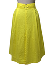Coco Nut Ladies Belted Skirt - Yellow