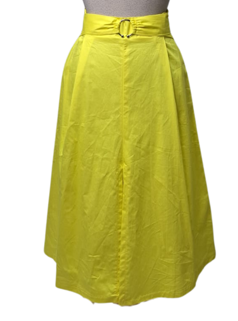 Coco Nut Ladies Belted Skirt - Yellow