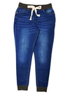 Bpc Collection Ladies Drawstring Jean - Blue