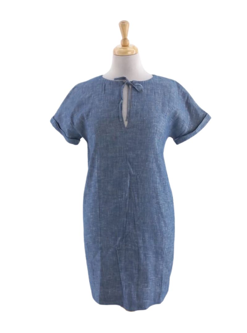 DENIM TIE DRESS