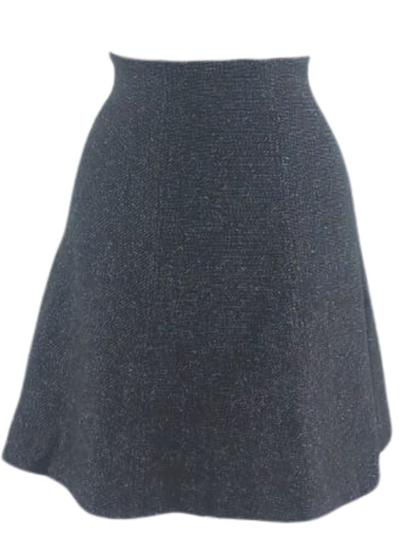 TEXTURED WOOL BLEND SKIRT