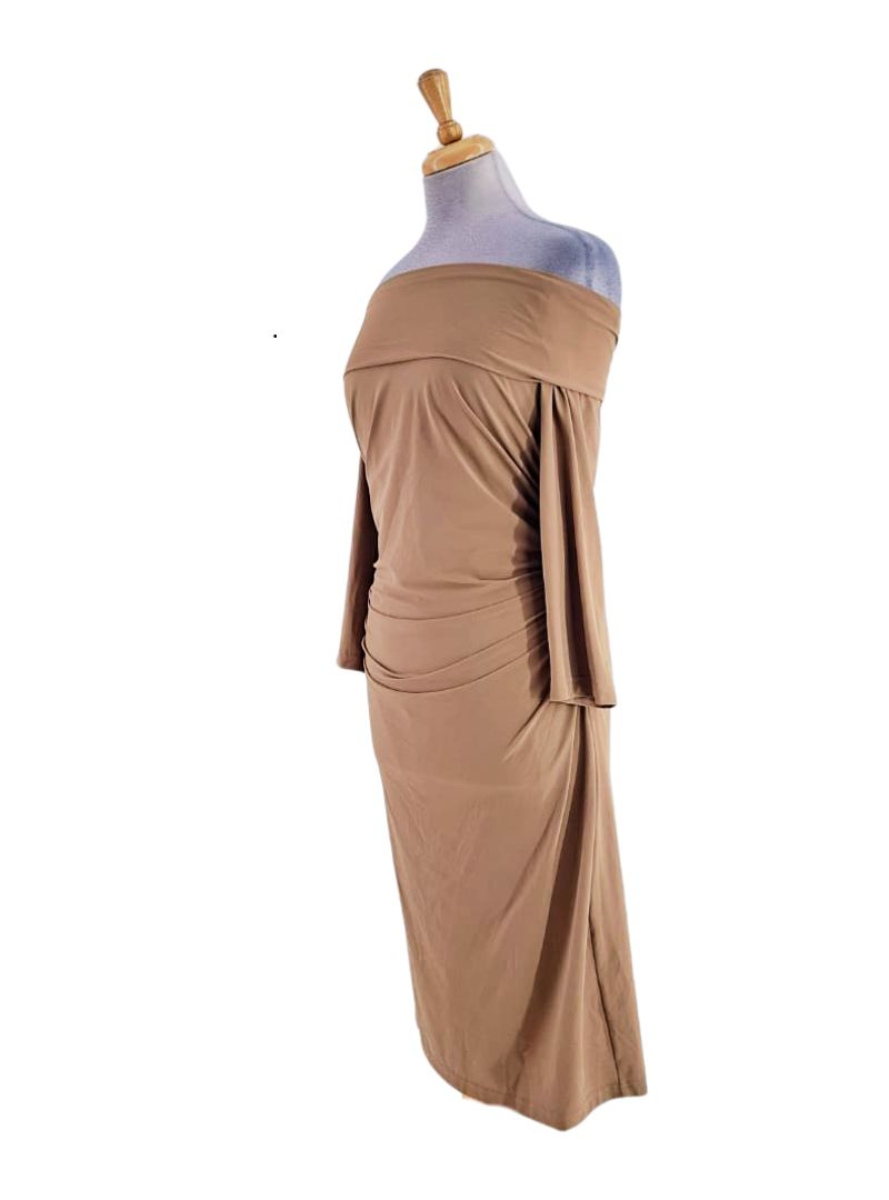 OFF SHOULDER SLEEVE DRESS