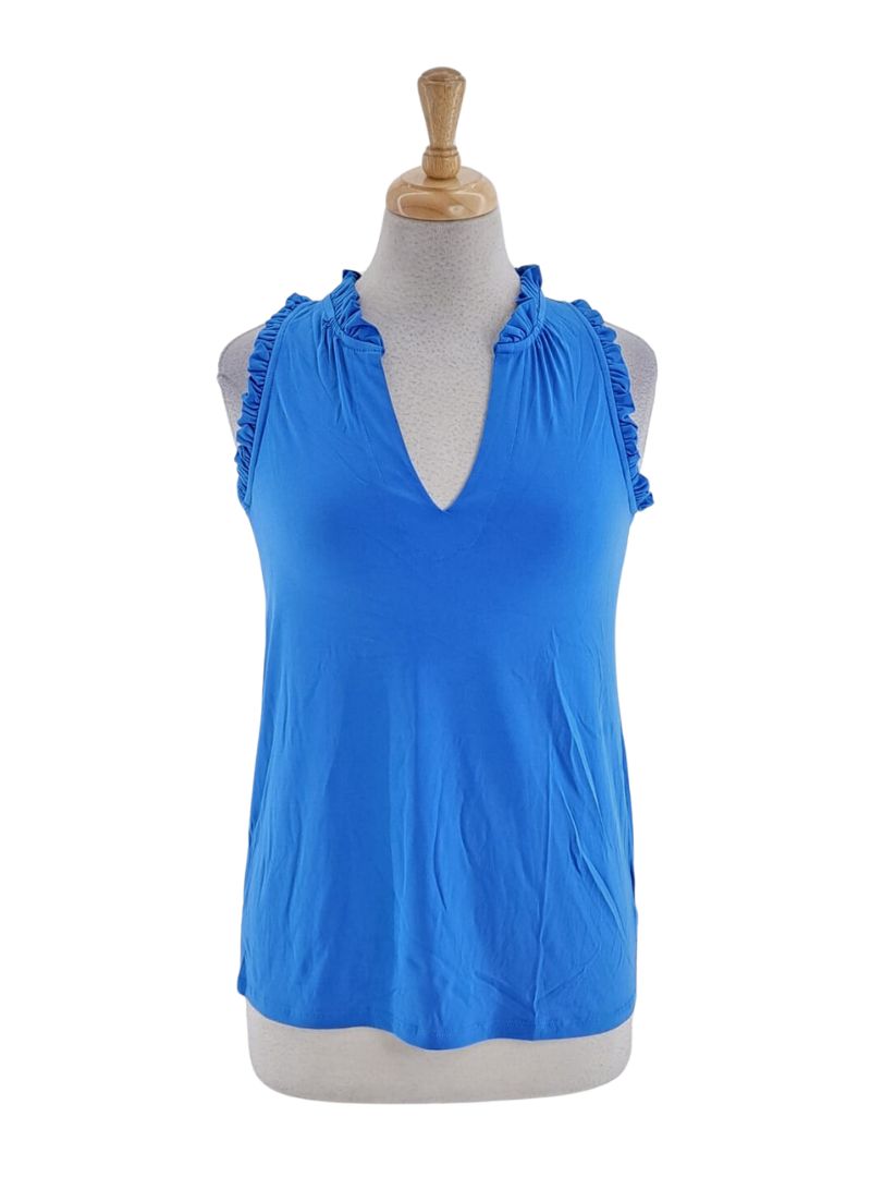 FRILL SLEEVELESS BLOUSE