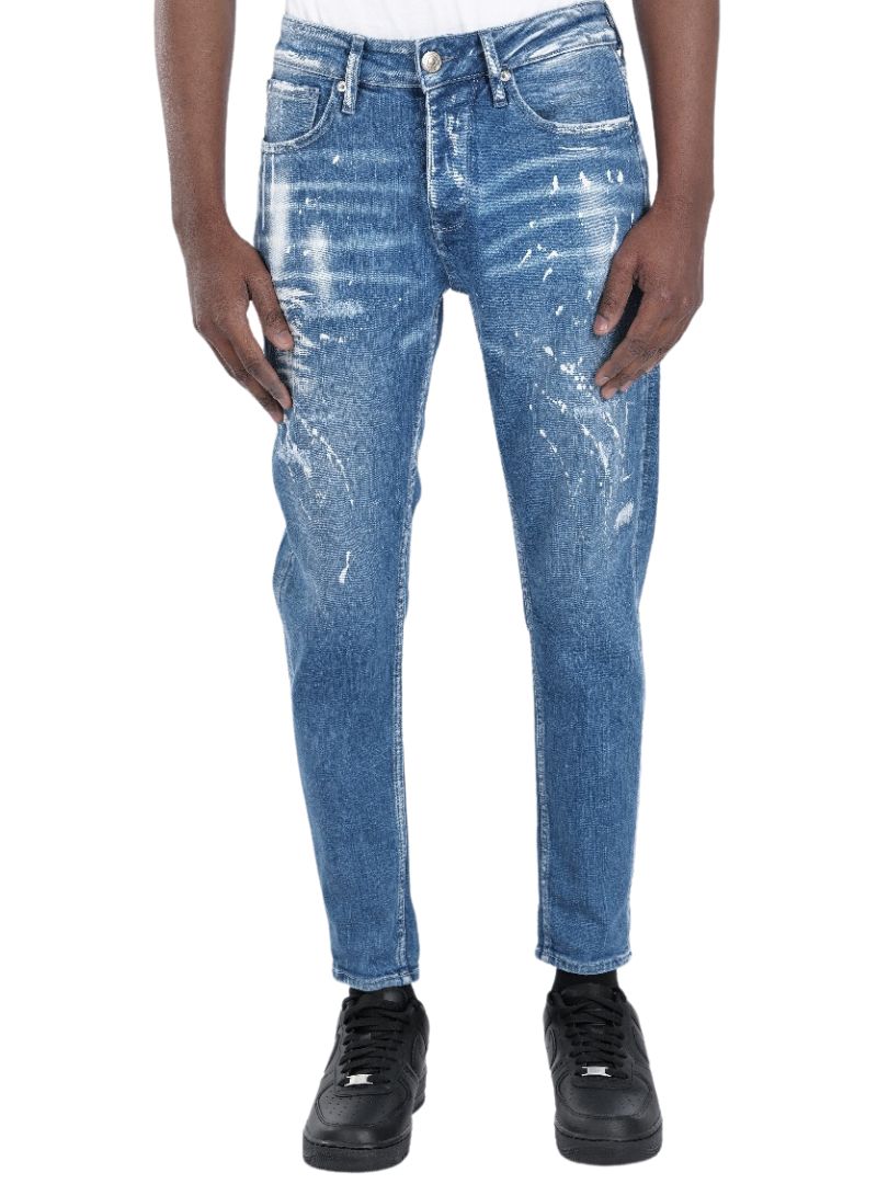 SPLASHED DENIM JEANS